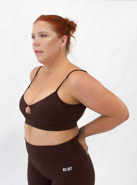 'MAYA' SPORTS BRA | BROWN